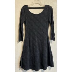 Gray Knit Skater Dress Lined Y2K 00’s Grunge Indie American Eagle Women’s Size S